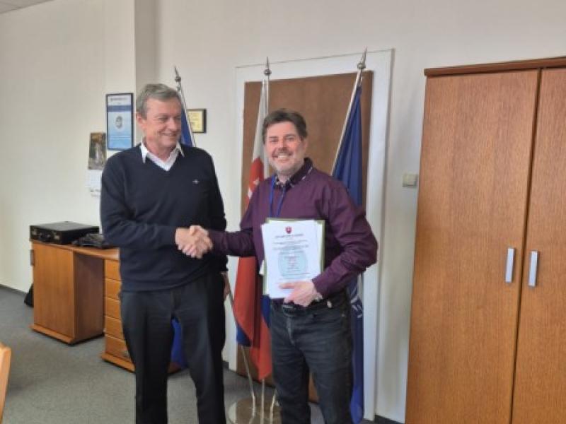 Odovzdávanie osvedčení o zhode spoločnosti IPM ENGINEERING, s.r.o. Zvolen